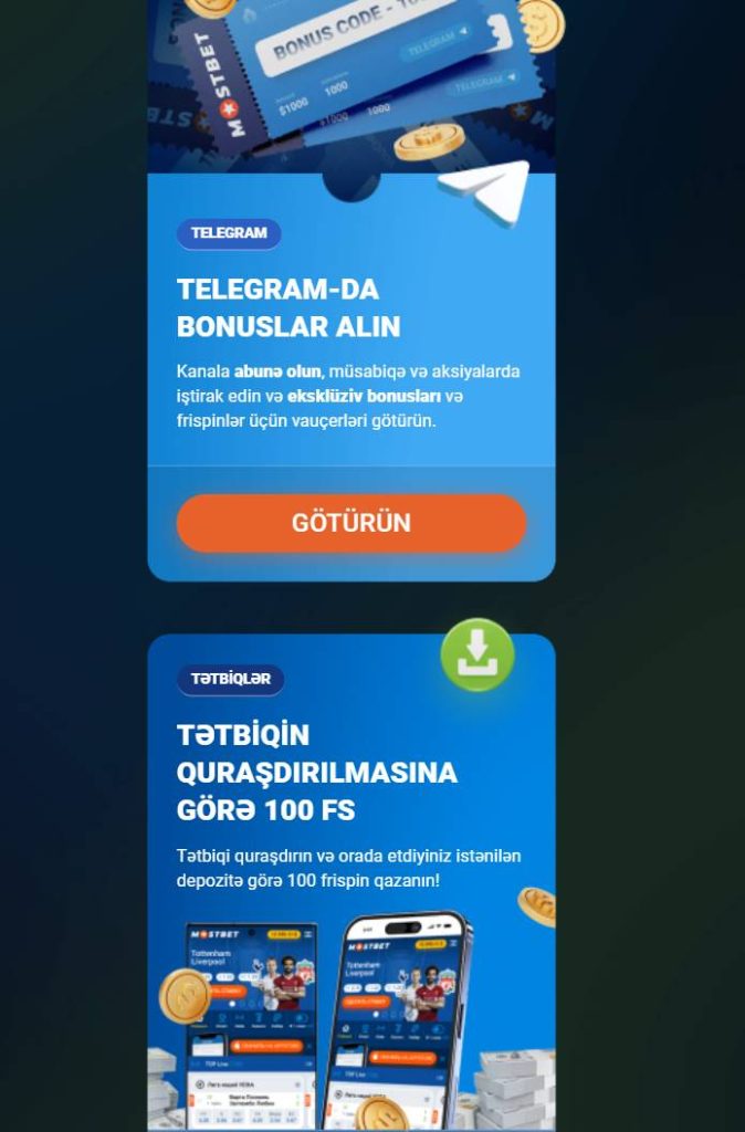 Layihədən əlavə bonuslar və promosyonlardan yararlanın